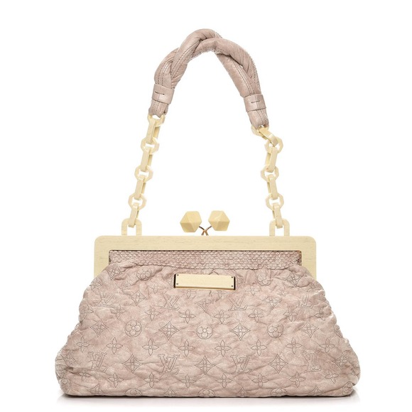 Louis Vuitton Monogram Olympe NIMBUS GM Ecru Beige Lamb Leather Limited  Edition!